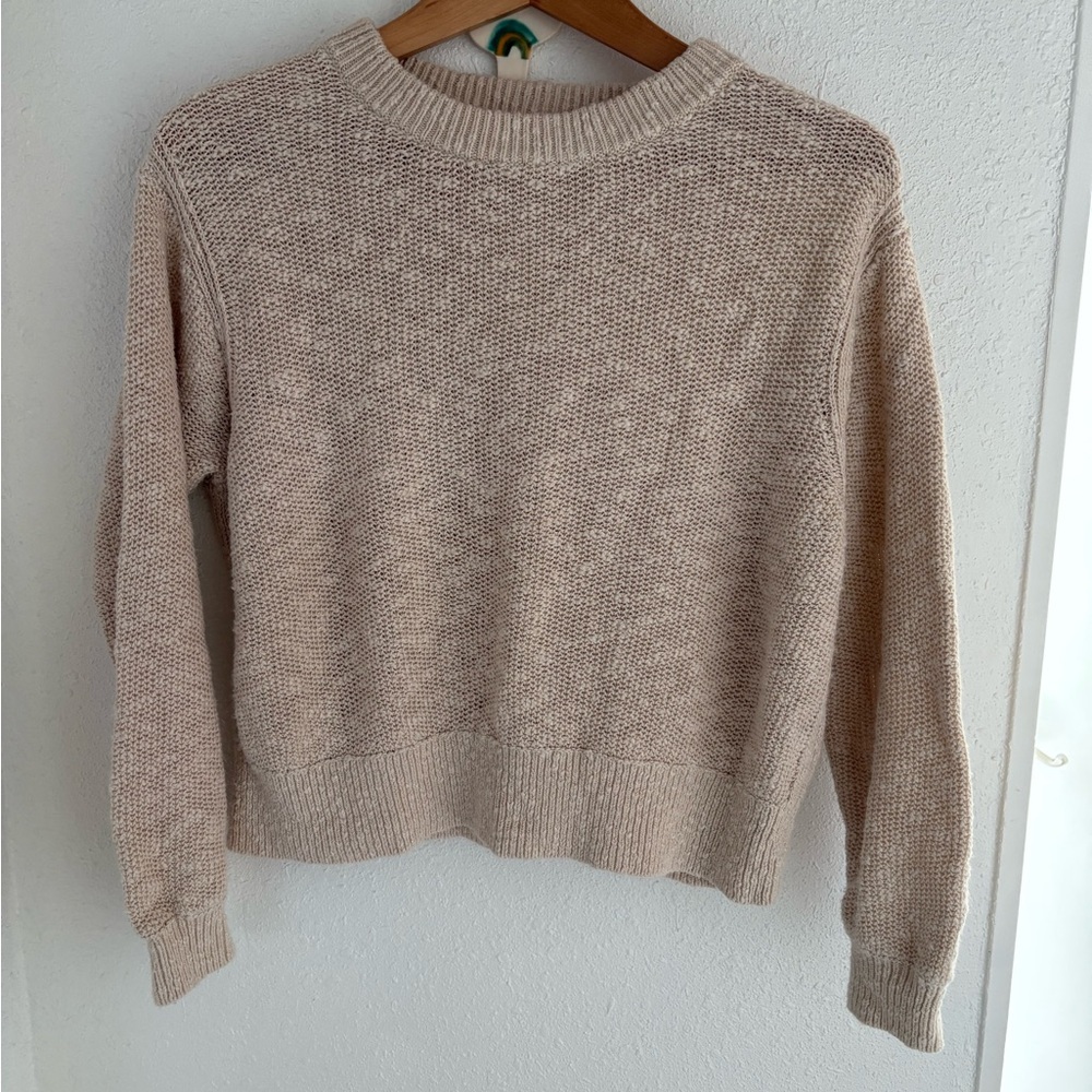 Everlane Classic Beige Crew Neck Sweater
